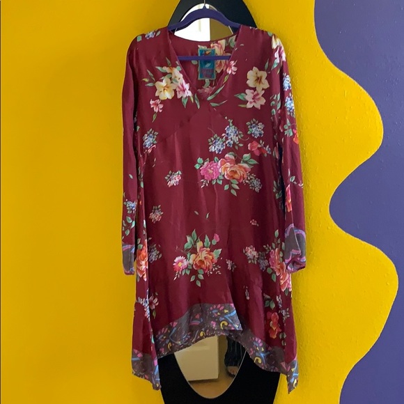 Johnny Was Tops - LIKE NEW Johnny Was tunic / dress 100% silk boho